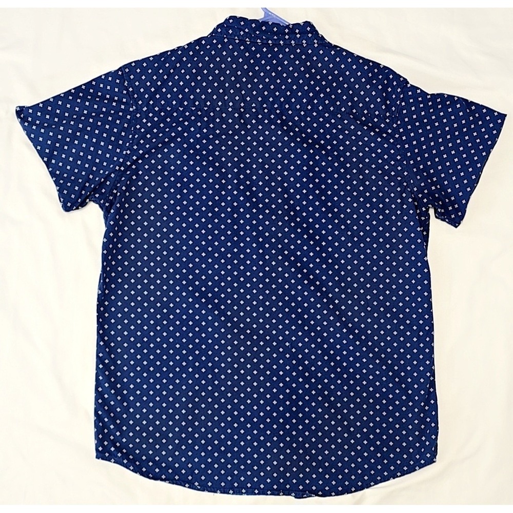Rugby University Men's Blue Design Cotton Button Up Shirt Large - Picture 8 of 8